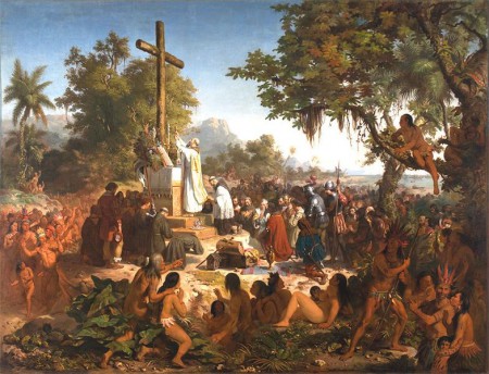 Pintura da Primeira missa no Brasil